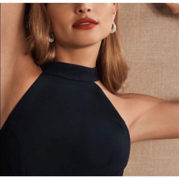 New Anthropologie x BHLDN Serephina Crepe  black Maxi Dress Size 10 - Picture 5 of 11